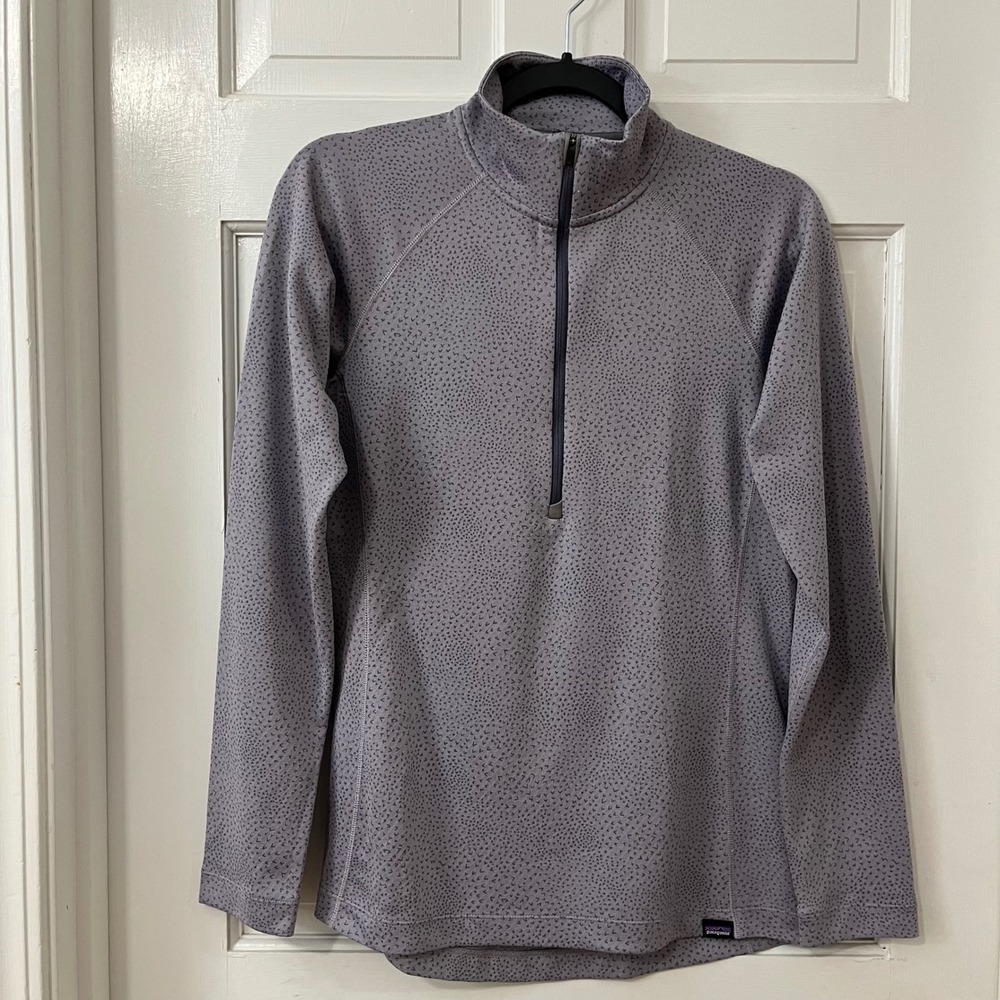 Patagonia Capilene Midweight Womens M Purple 1/4 Zip Baselayer Pullover Gorpcore